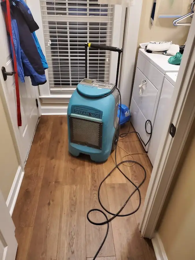 Commercial dehumidifier deployed for Flood Damage Cleanup in Eastampton
